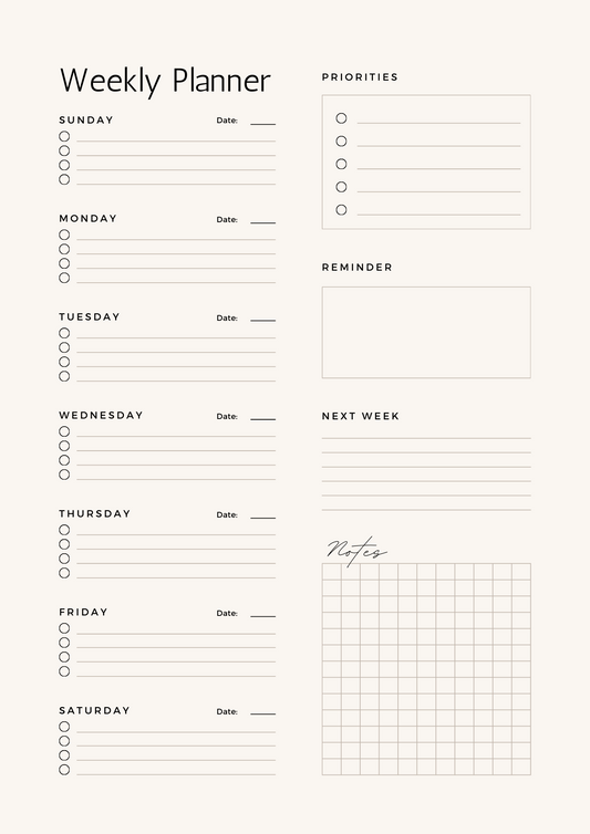 Weekly Planners
